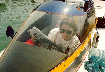 Margaret Hart entering in waypoints before a race